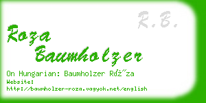 roza baumholzer business card